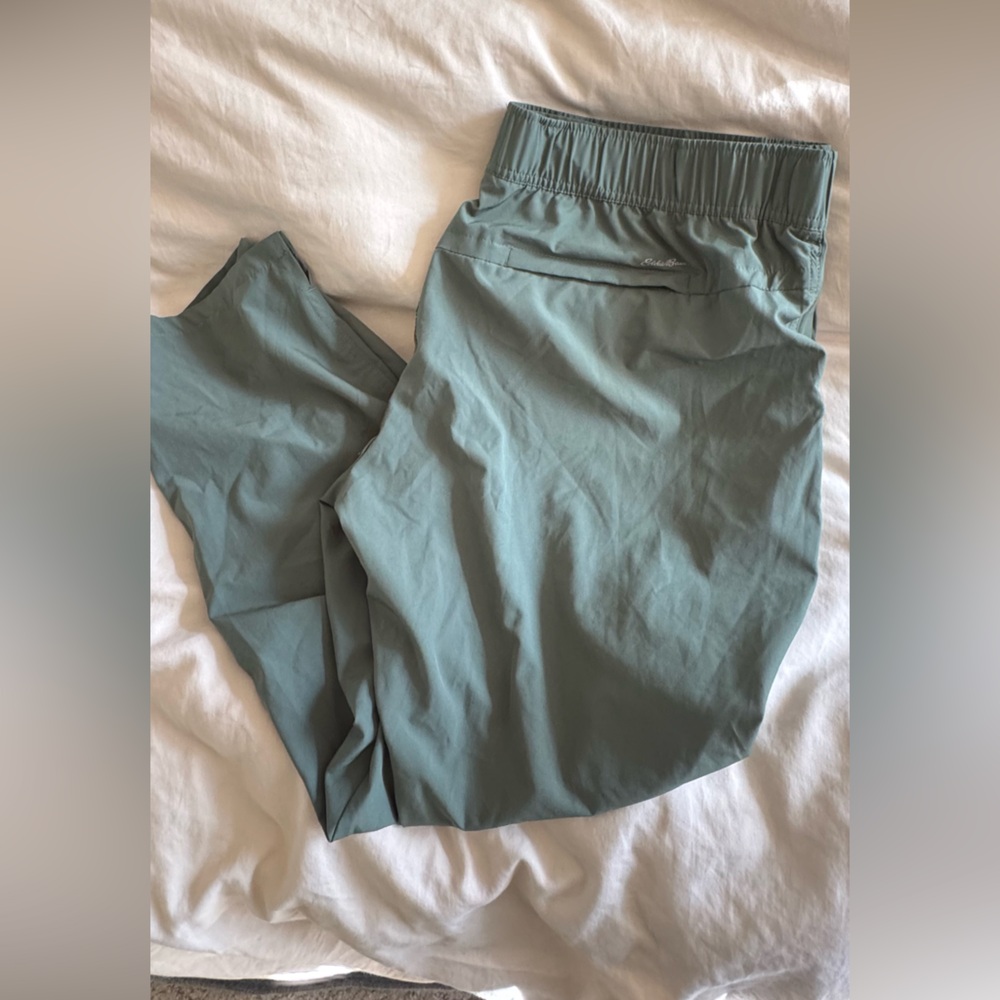 Eddie Bauer Sage Green Elastic Waist Pants